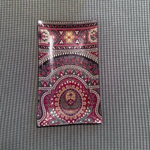 Vintage Pottery Barn Rectangular Paisley Glass Tray